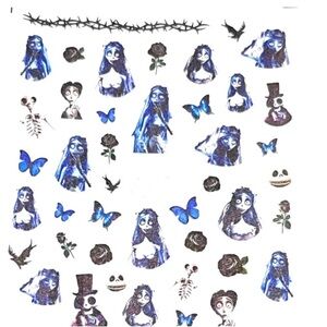 Bride Gothic Blue and Black Sticker